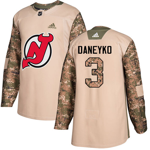 Adidas Devils #3 Ken Daneyko Camo Authentic Veterans Day Stitched NHL Jersey - Click Image to Close